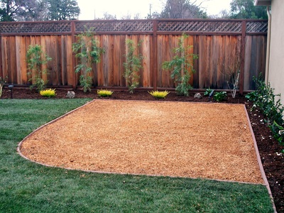Wood Chips and Synthetic Grass