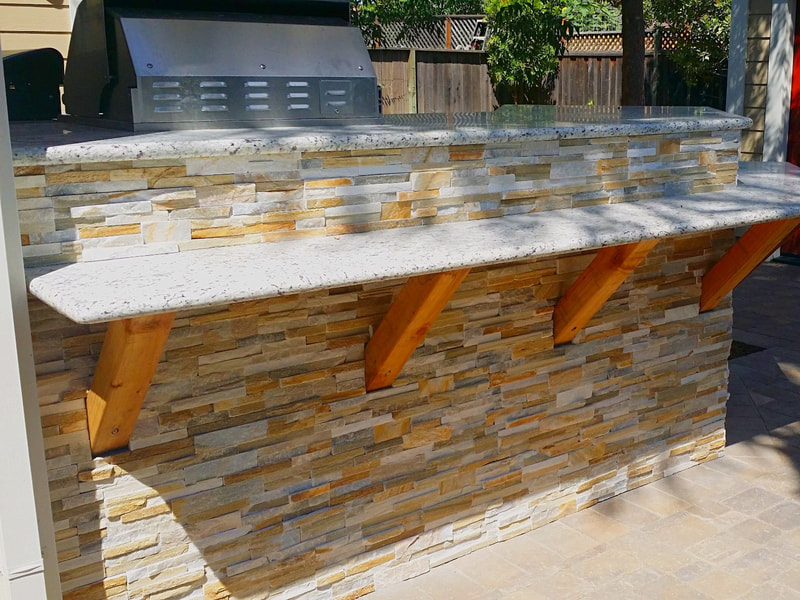 custom Outdoor Kitchen in san jose by landscape solutions