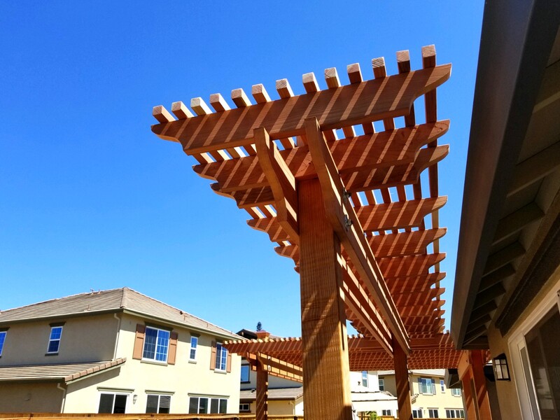 Custom Pergola designed for a family in the greater bay area