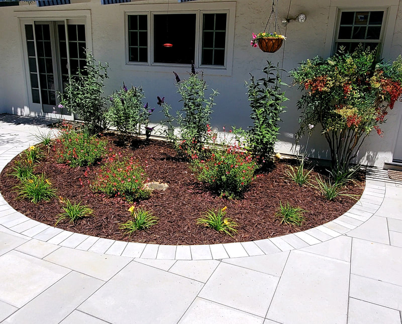 Planting bed and pavers
