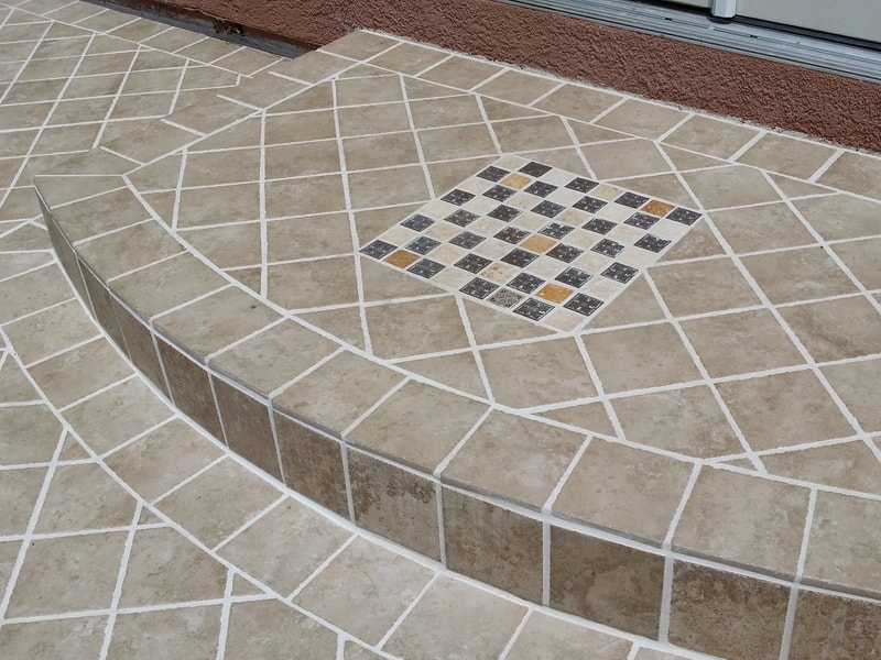 Tile Installation, patio and step